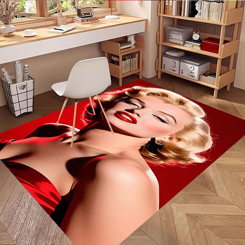 Marilyn Monroe Print Rug, Washable Floor Carpet, For Entryway Dorm Laundry Room Office Study, Home Decor Birthday Christmas Gift