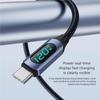 120 Вт USB A на Type C Светодиодный Цифровой Дисплей Быстрая Зарядка Кабель для Данных Нейлоновая Оплетка USB Шнур для Зарядки Type C на Type C PD 6A USB Кабель
