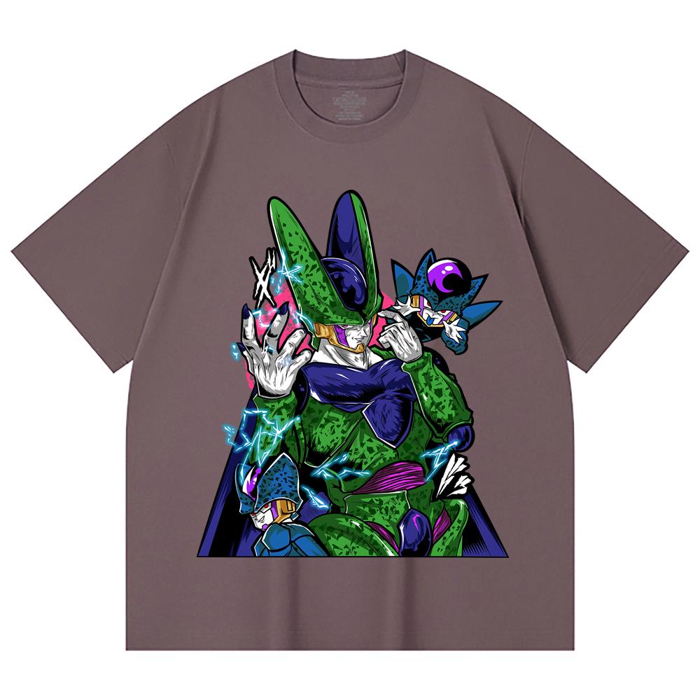 230 г/м² 100% хлопок Dragon Ball V29 Принт Cell Унисекс Тяжелая хлопковая футболка