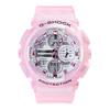 Casio Серия с двойным дисплеем LCD/стрелочным, водозащита 200 метров, Кварцевый, полимерный ремешок, , одинаковый стиль для мужчин и женщин, белый циферблат GMA-S14ONP-4A