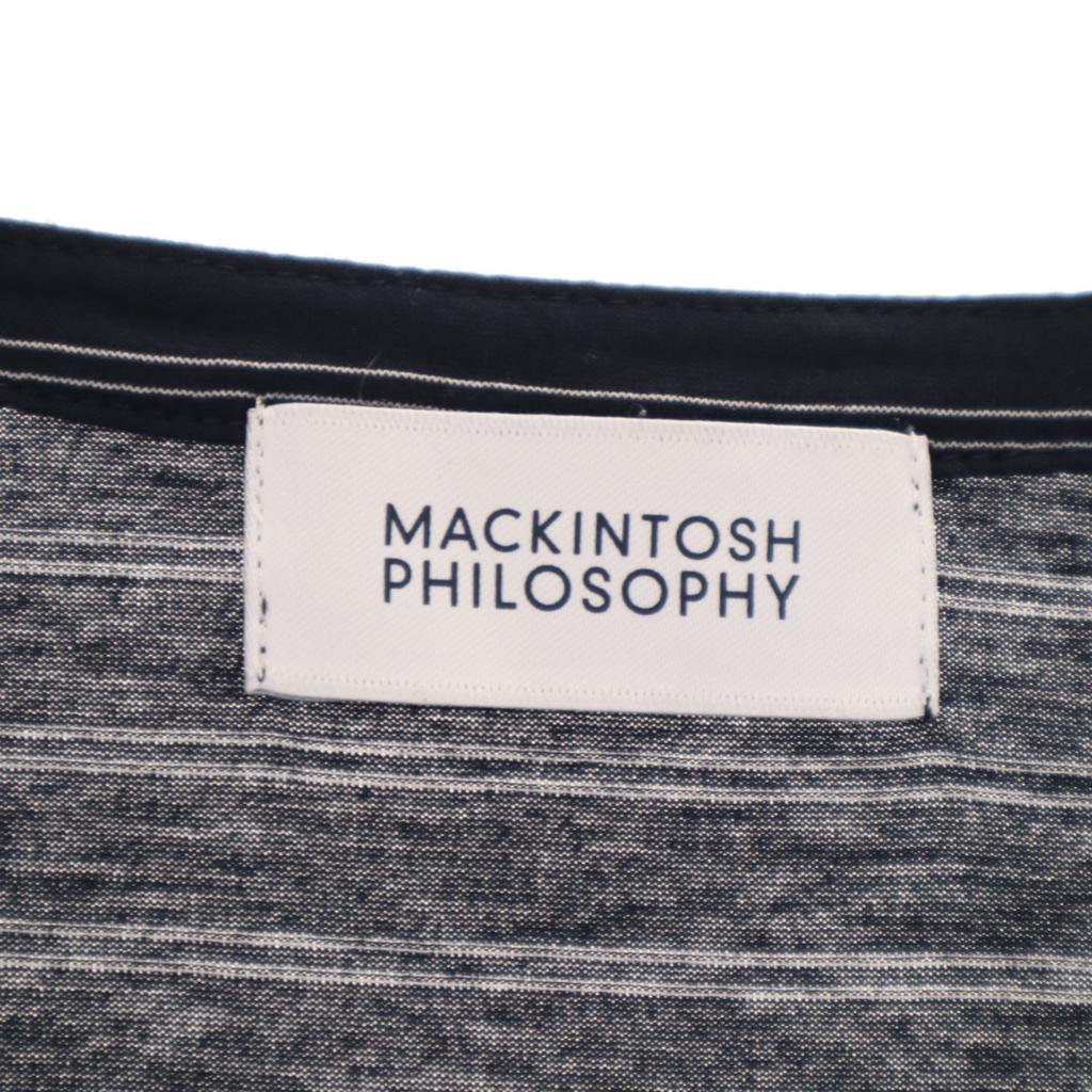 MACKINTOSH PHILOSOPHY Рубашка в полоску с рукавом 7/8, с открытым воротником, женская, б/у