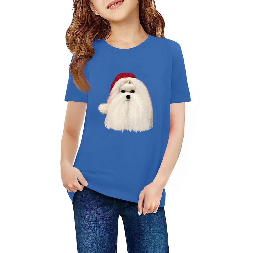 Children's Short Sleeve Neck T-Shirt Animal Print Daily Casual Top