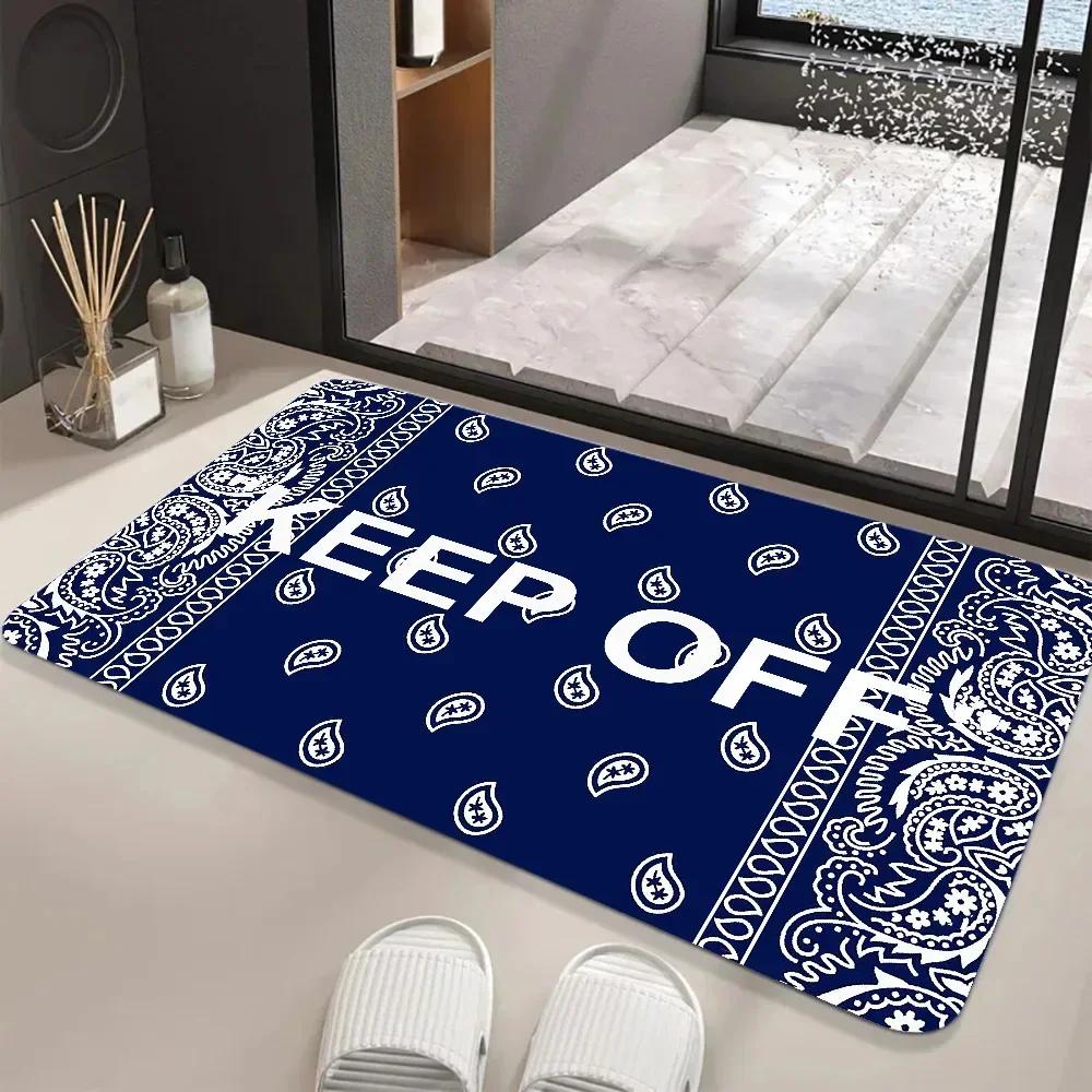 Коврики для зоны Keep Off Напольный коврик Черно-белый ковер Коврик для двери Коврик для кровати Диван Украшения Защитите свое личное пространство