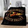Hells Angels Logo Printed Blanket Children Warm Blanket Flannel Soft Comfortable Blanket Home Travel Blanket Birthday Gift