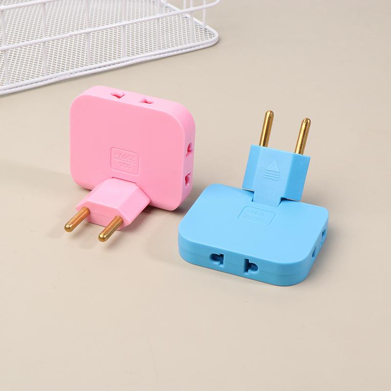 Вращающаяся на 180 градусов розетка 3-в-1 EU Plug Converter Удлинитель для путешествий EU Multi-Plug Тонкий беспроводной адаптер для розеток Розетки