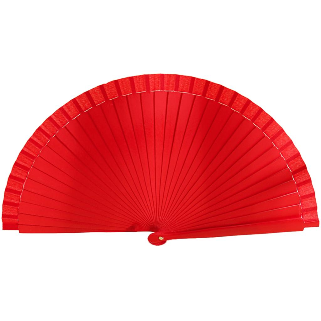 Испанский складной веер из дерева, однотонный, простой, современный, классический, винтажный, деревянный, ручной веер для танцевальных представлений, вечеринок, подарков