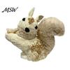Standing or Lying Figurines Handmade Straw Deer/Squirrel Christmas Ornaments with Scarf, Retro Pastoral Style Stable Craft Rustic Animal for