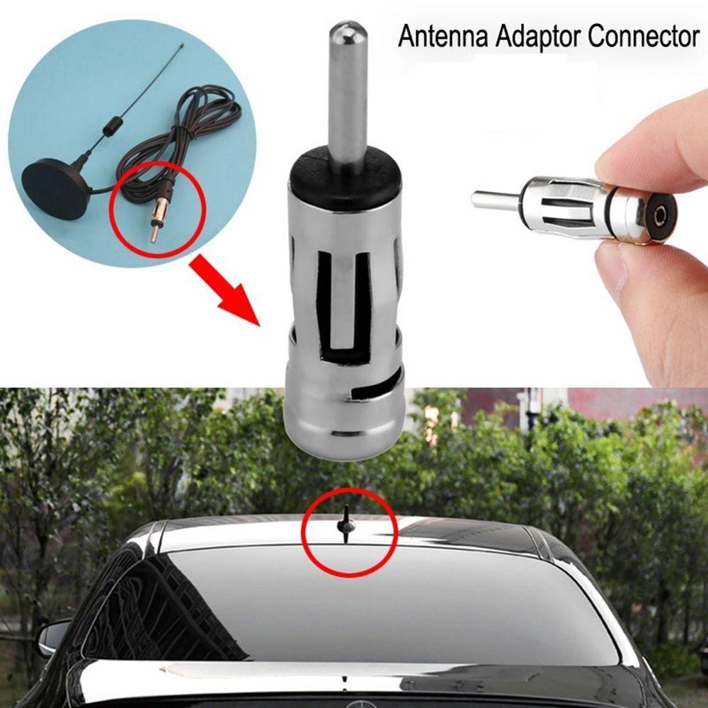 Alloy Vehicles Connector ISO To Din Aerial Plug Car Radio Stereo Antenna Mast Adapter
