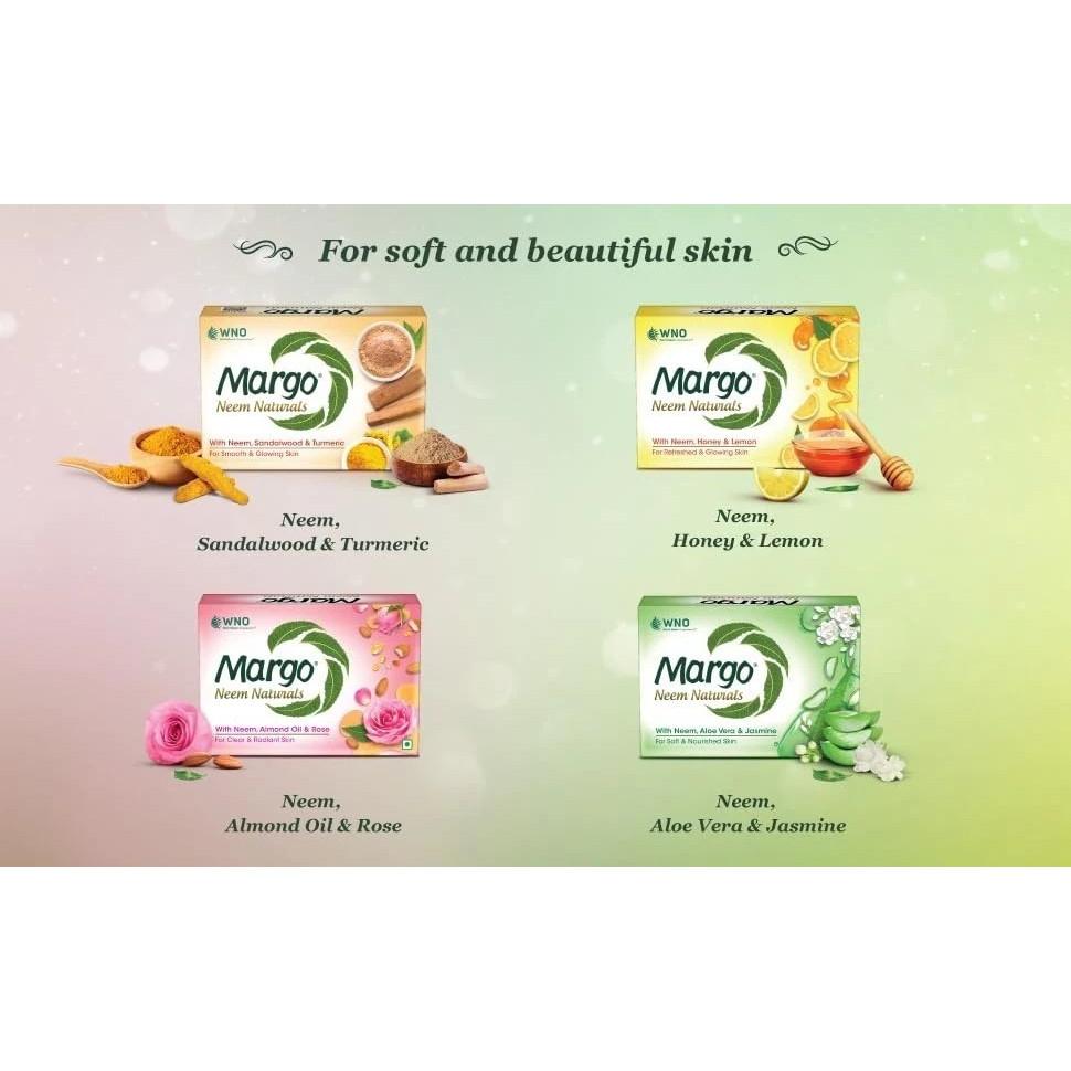 Margo Neem Naturals Soap For Clear Smooth Skin Pack of 5x100g Each Packs