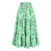Women's Ruffled Spring Casual Long Skirt Plain Color Skirt Retro Pleated Skirt