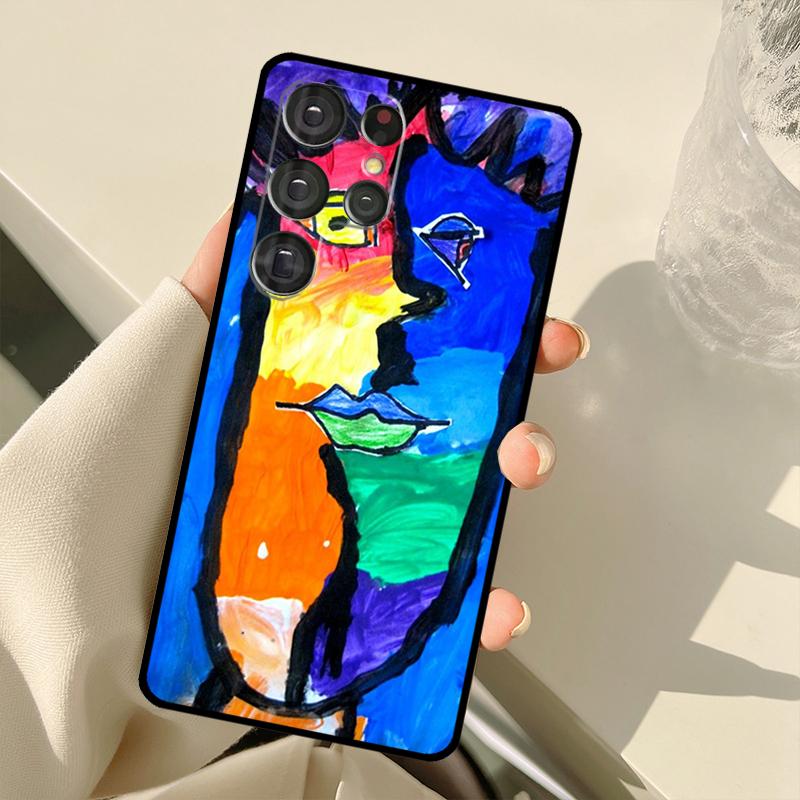 Картина Пикассо Абстрактное искусство для Samsung Galaxy S23 S22 Ultra S21 S20 FE S8 S9 S10 Note 10 Plus Note 20 Ultra Чехол для телефона