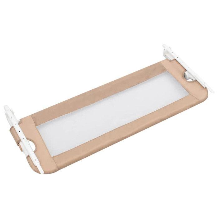 VidaXL Barrière de lit enfant Taupe 102x42 cm Polyester 10164
