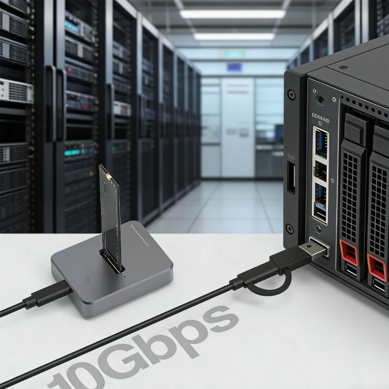 Алюминиевая док-станция Поддержка двойных протоколов USB-подключение Адаптер для твердотельных накопителей Для SSD на 2 ТБ