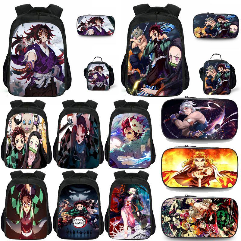 Рюкзак Demon Slayer Kimetsu No Yaiba большой вместимости из прочного материала и стильного дизайна