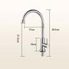 New Kitchen Sink Faucet 4 Points Single Cold Wash Basin Sink Stainless Steel Faucet Gimbal Rotatable