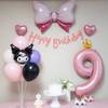 Yeonji Market Kuromi My Melody Kitty Cinnamoroll Sanrio Birthday Balloon Party Set, Kuromi Number Set 9