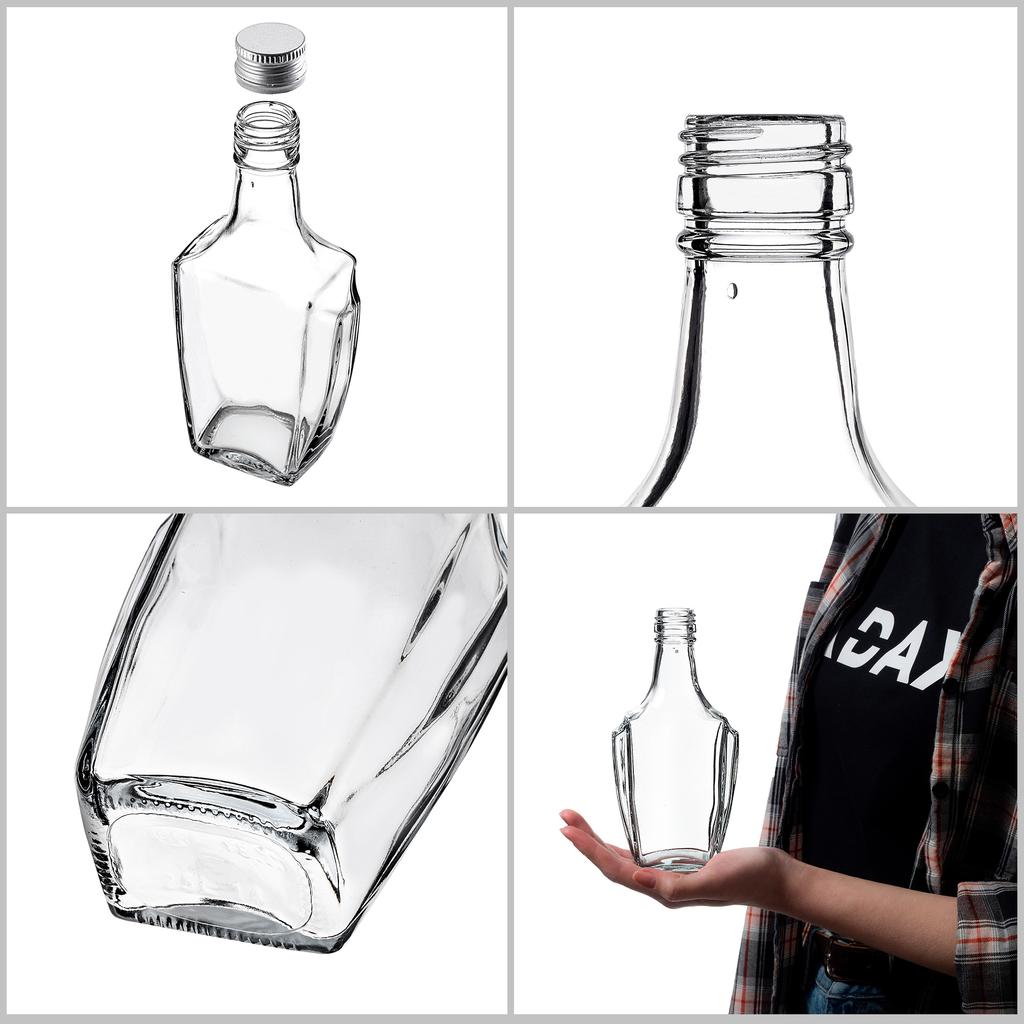 KADAX Szklana Butelka Na Nalewkę 250ml Z Zakrętką 5szt.