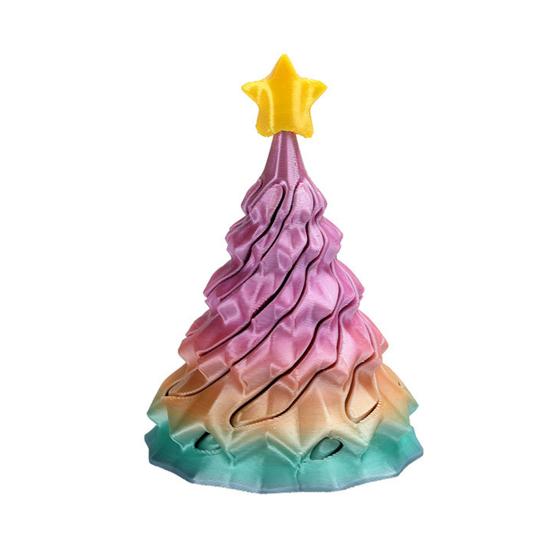 Игрушка 3D-печати Спиральная новогодняя елка Невозможная сквозная скульптура Иллюзия вихревой нити Снятие стресса Дети Взрослые Мини спиральный конус Игрушка-непоседа