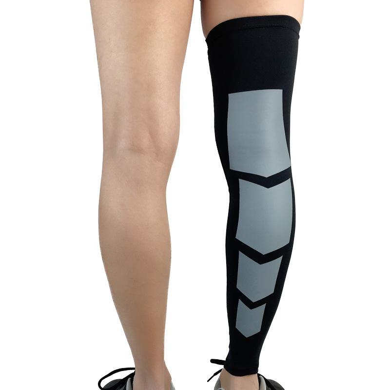 Full Length Compression Leg Sleeves High Stretch Breathable Polyester Men Women Running Basketball Cycling OEM