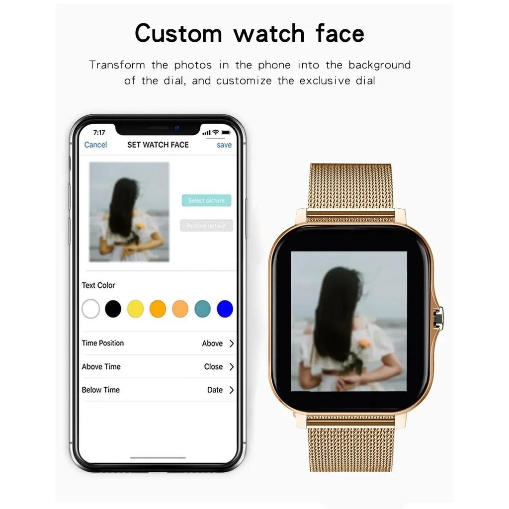 2024 New Smart Watch for Men Women Gift Full Touch Screen Sports Fitness Watches Bluetooth Calls Digital Smartwatch Wristwatch