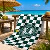 Green Football Club Emblem Printed Microfiber Beach Towel, Soft And Absorbent, Quick-Dry, Ideal for Summer Travel, Beach Essential, Swimming Pool