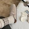 Шерстяные носки в стиле Fair Isle с ретро-цветовыми блоками - Средняя высота, тепло для осени и зимы