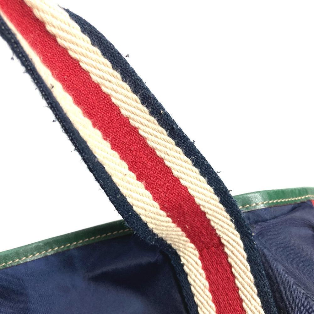 GUCCI 189665 hysteria logo Vertical Tote Bag, Shoulder Bag Nylon Navy/Red