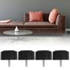 4Pcs Round Sofa Legs Black M8 Screw Height Feet Pad Cabinet Furniture Accessories 35mm