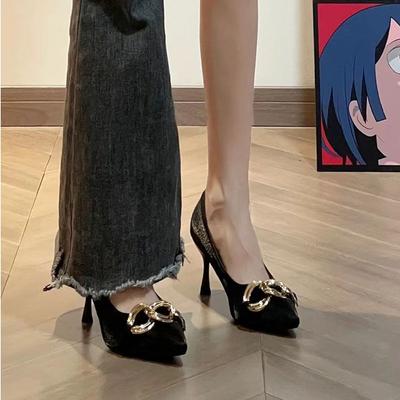 Модная женская обувь на высоком каблуке Весна и Осень Стилет Острый носок Женские туфли-лодочки Корейский стиль Быстрая доставка Элегантная обувь для платья