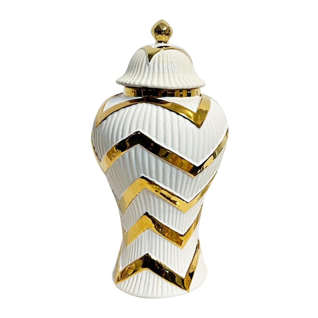 Керамическая ваза для цветов банка для хранения высотой 16,5 дюймов декоративная ручная работа с крышкой