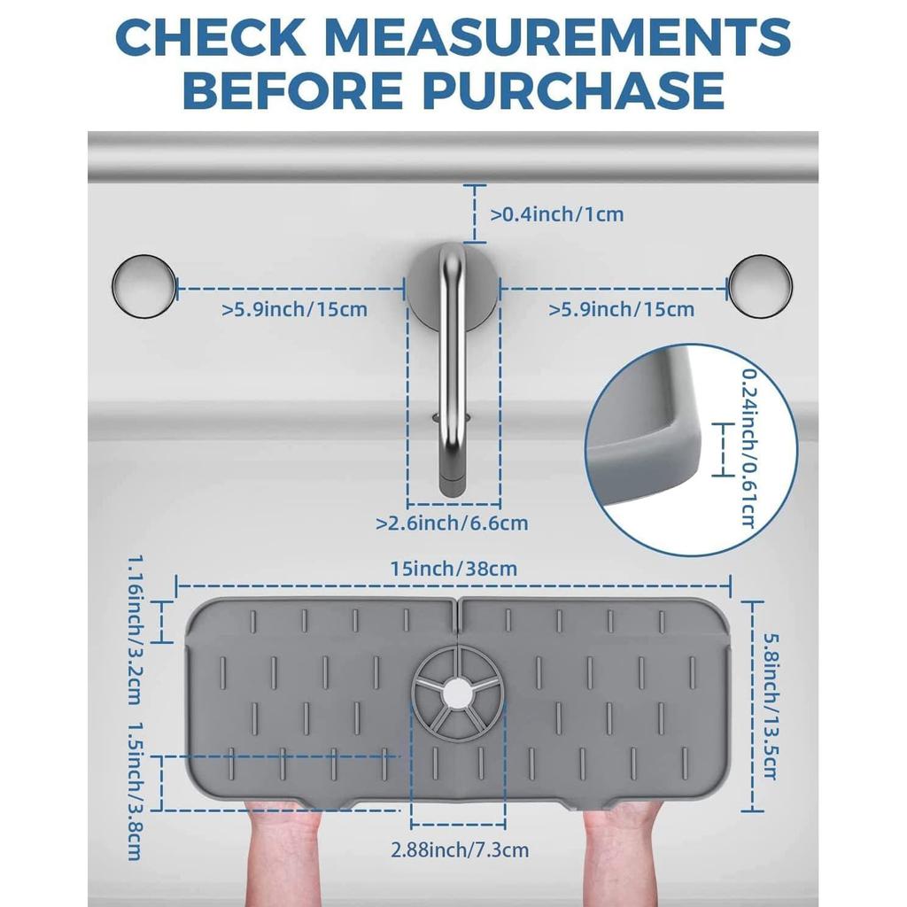 Брызговик для кухонной раковины, силиконовый поддон для сбора капель для смесителя, аксессуары для раковины для кухонной стойки и ванной комнаты