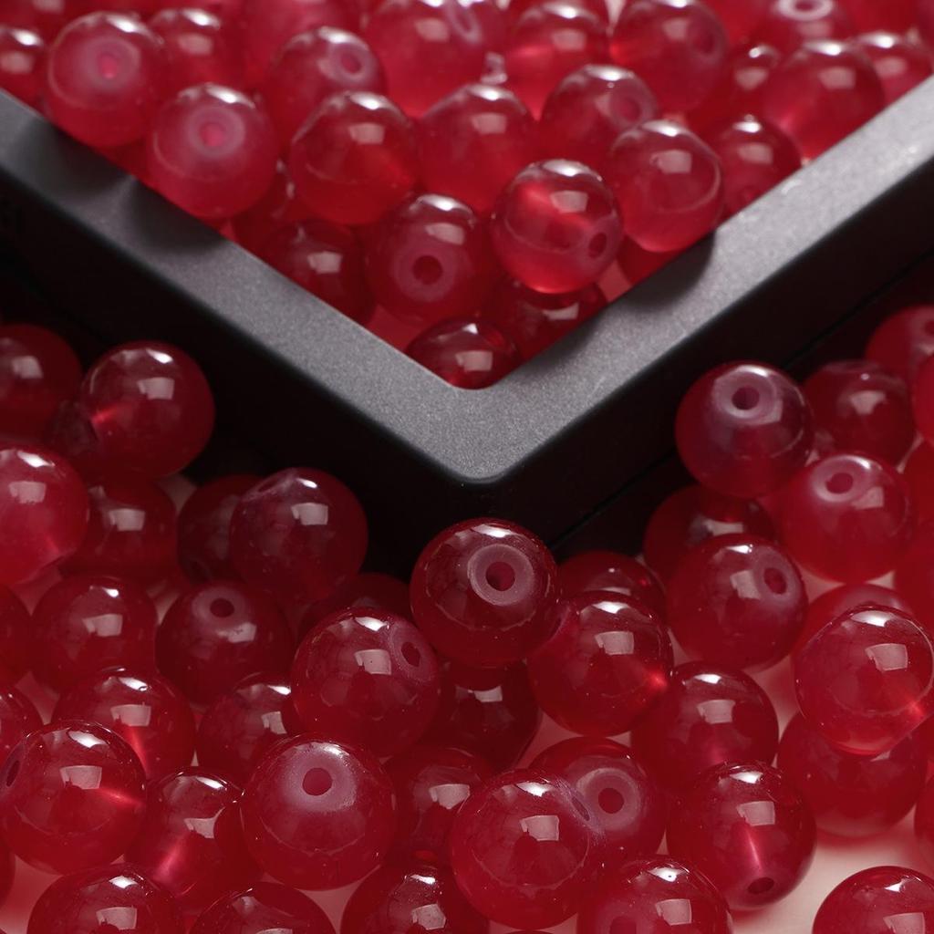 Бусины из имитации нефрита 6 мм, однотонные, для изготовления украшений своими руками