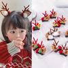 2pcs/lot New Year Christmas Hair Pin Children Barrettes Bow Deer Santa Claus Kids Christmas Headwear Girls Kids Hair Accessories