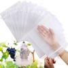 50/100Pcs Fruit Protection Netting Bags with Drawstring Reusable Grape Grow Bags Strawberry Cover Mesh Bags for Pest Control