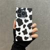 Модный Чехол Для iPhone 13 14 15 16 17 Pro Max С Глянцевой Задней Крышкой В Коровью Полоску