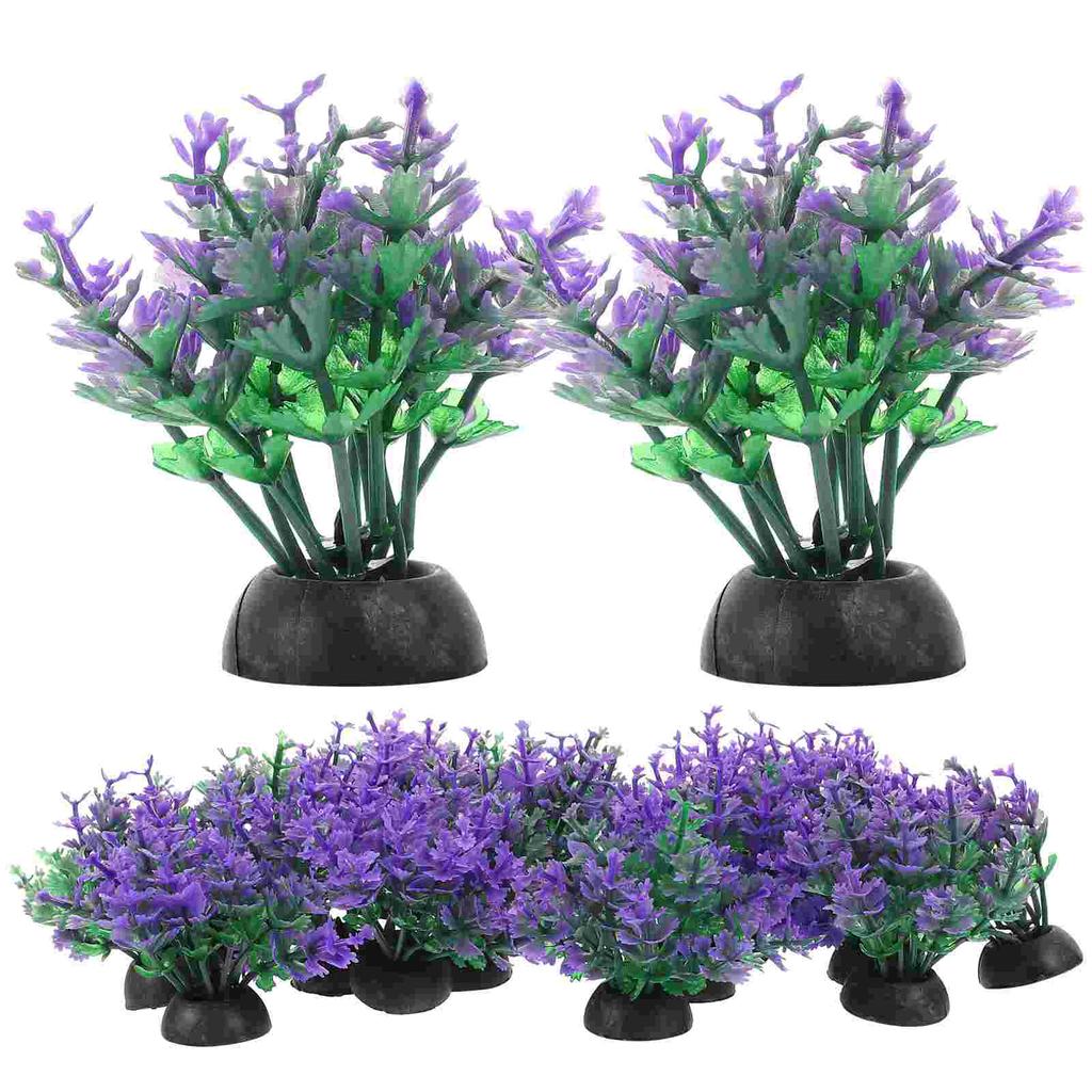 20 Pcs Aquarium Landscaping Plastic Plants for Betta Fish Toy Tank Decorations Accessories