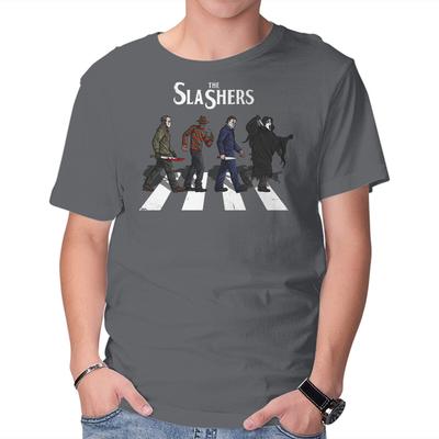 Unisex Crew Neck T-Shirt The Slashers Graphic Short Sleeve Casual Tee