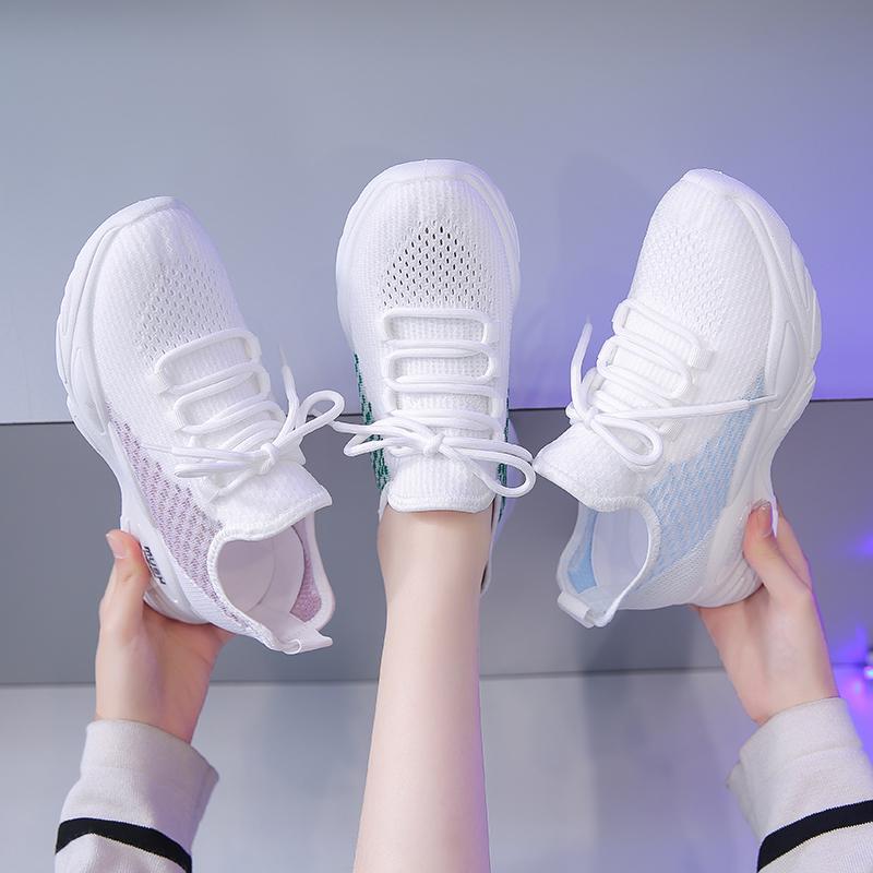 Модные дышащие удобные женские спортивные повседневные кроссовки Fly Woven, высококачественные модные женские изысканные повседневные туфли