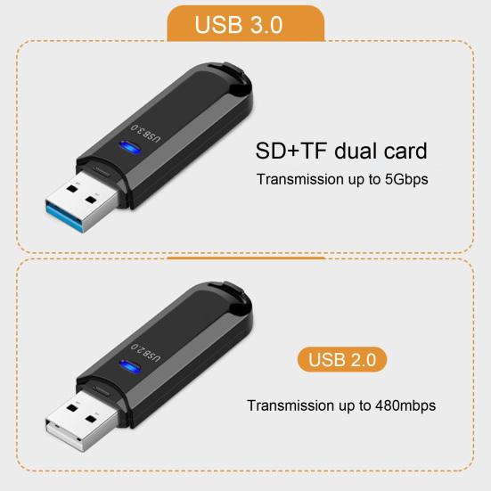 Устройство чтения карт памяти USB3.0, многофункциональное высокоскоростное устройство чтения карт SD/TF с поддержкой карт памяти, аксессуары для мобильных телефонов