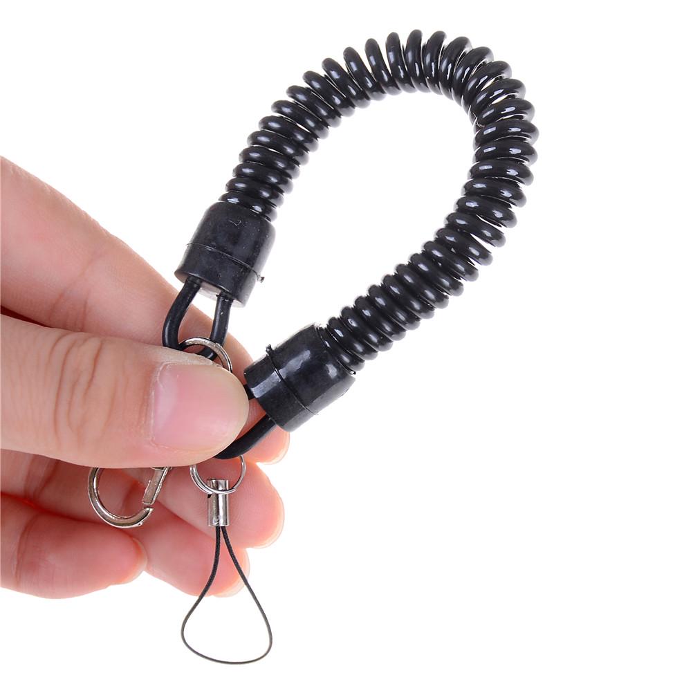 Открытый черный Pu пружинный канат эластичный пояс брелок инструмент для кемпинга
