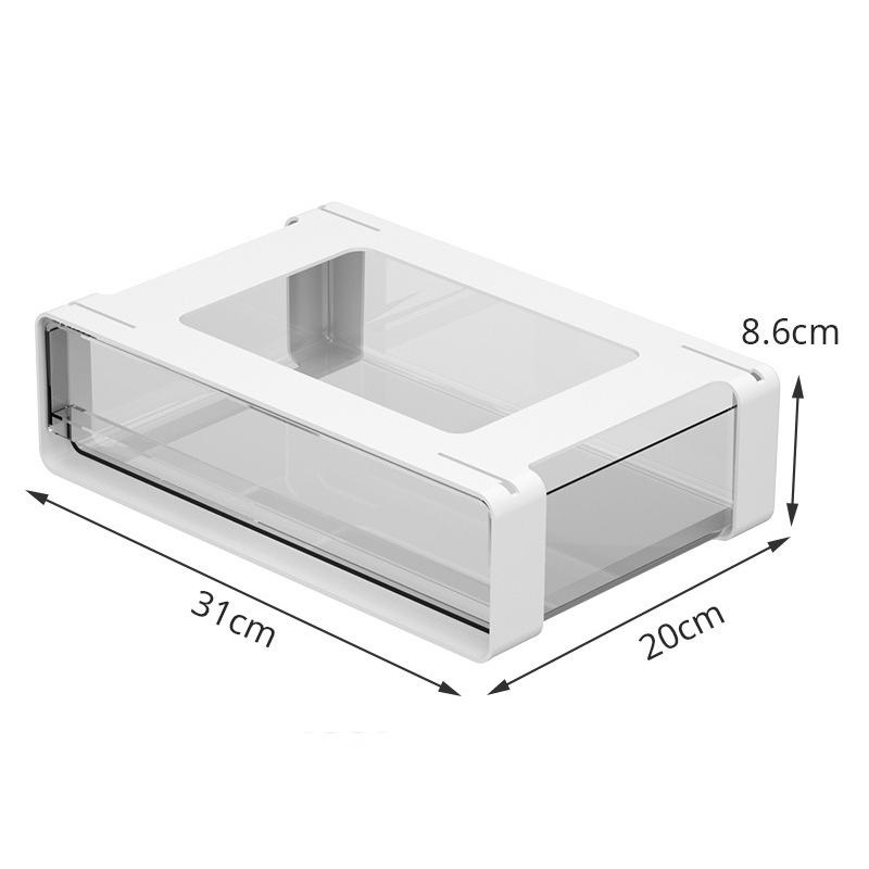 Large Capacity Under Desk Drawer Under Desk Storage Box for Desk Dormitory Home Organizer Punch Free Hanging Storage Box