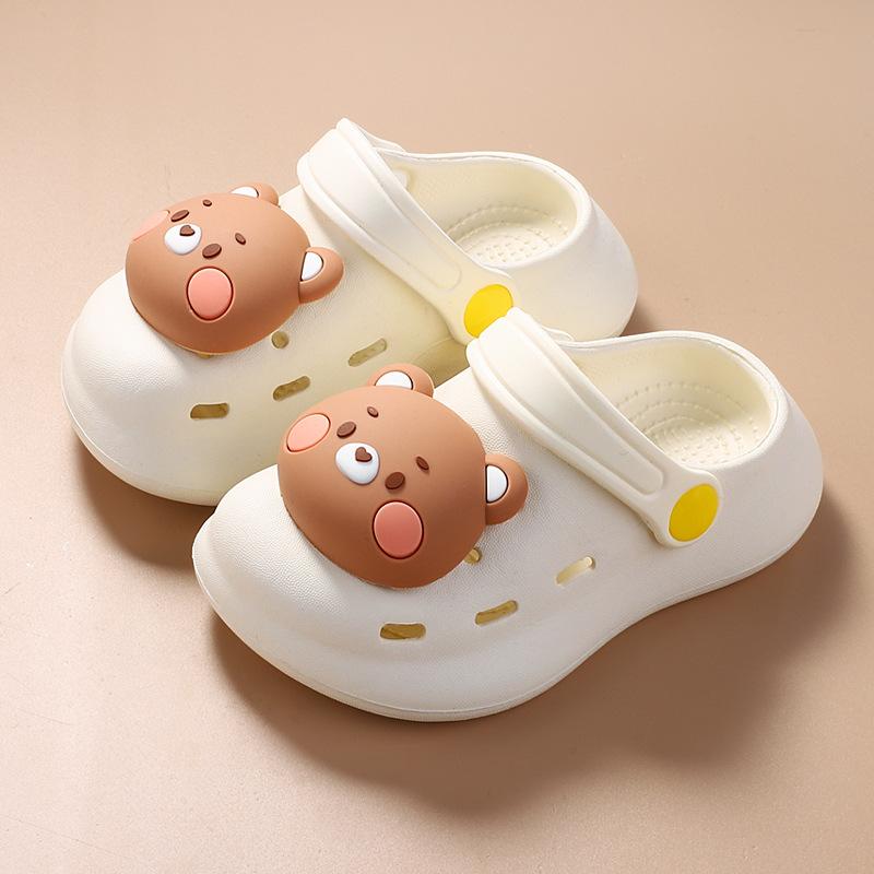 Маленький динозавр милые детские дырочки обувь детская домашняя уличная ЭВА нескользящая пляжная обувь тапочки для детского сада