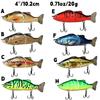 Рыболовные приманки, 2 шарнирные приманки для плавания, воблер, Реалистичная рыба, жесткая приманка, рыболовный крючок, приманки для форели, окуня, окуня, мускуса, 4 дюйма, 7,8 дюйма