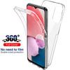 Case 360 Degree Full Body Cover Sumsung Galaxy A12 A13 A23 A04 A04S A23 A33 A53 A73 S23 S22 Plus Ultra Soft Silicone PET+Hard PC Transparent Protect