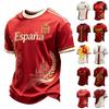 Men's Casual Printed Short Sleeve T-Shirt, Lightweight Breathable Neck Top