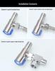 304 Stainless Steel 4-Point Hot & Cold Water Valve Switch