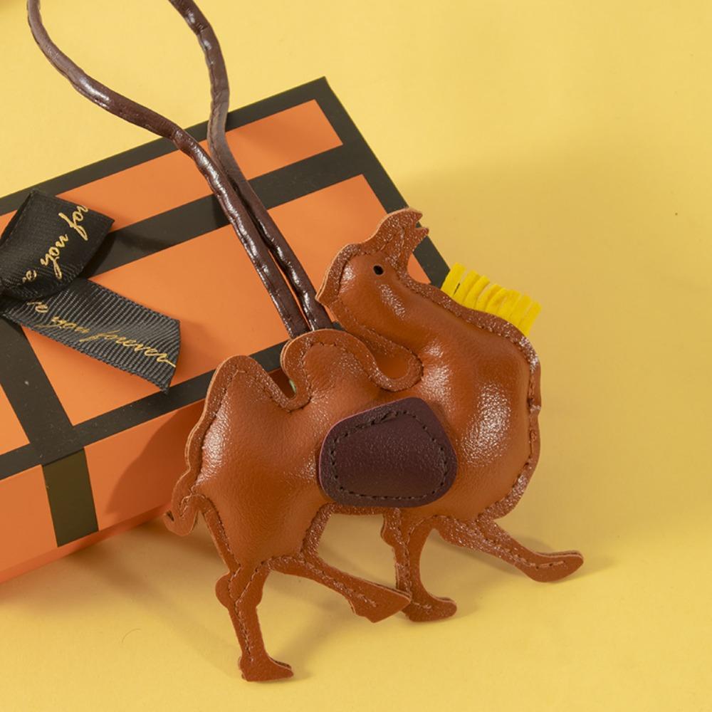 ПУ кожа ПУ кожа Вешалка Брелок для ключей автомобиля Подвеска для сумки Милый брелок верблюд Мужчины