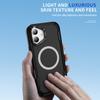 For iPhone 16 Plus Case Compatible with MagSafe Lens Frame Kickstand TPU + PC Shockproof Phone Cover