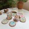 Bai Zi En Rattan & Colorful Shell Coaster