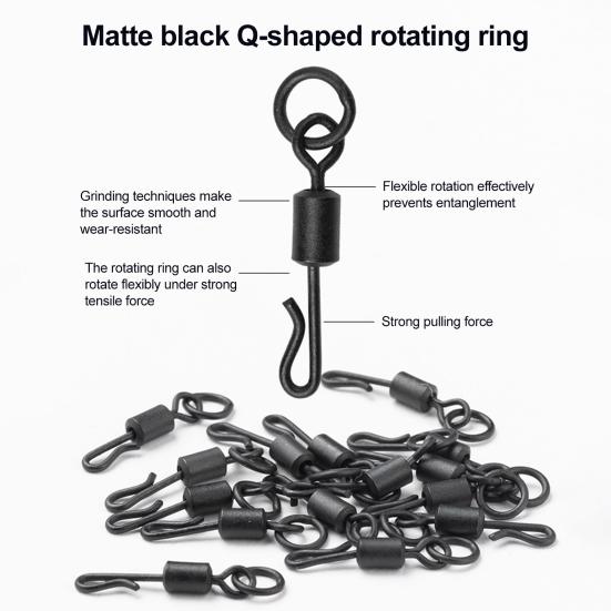 300Pcs/Set Carp Fishing Accessories Set with Storage Box Assorted Swivels Screws Pins Soft Tube Sleeve Blocking Bean Carp Fishing Gear Equipment Kit